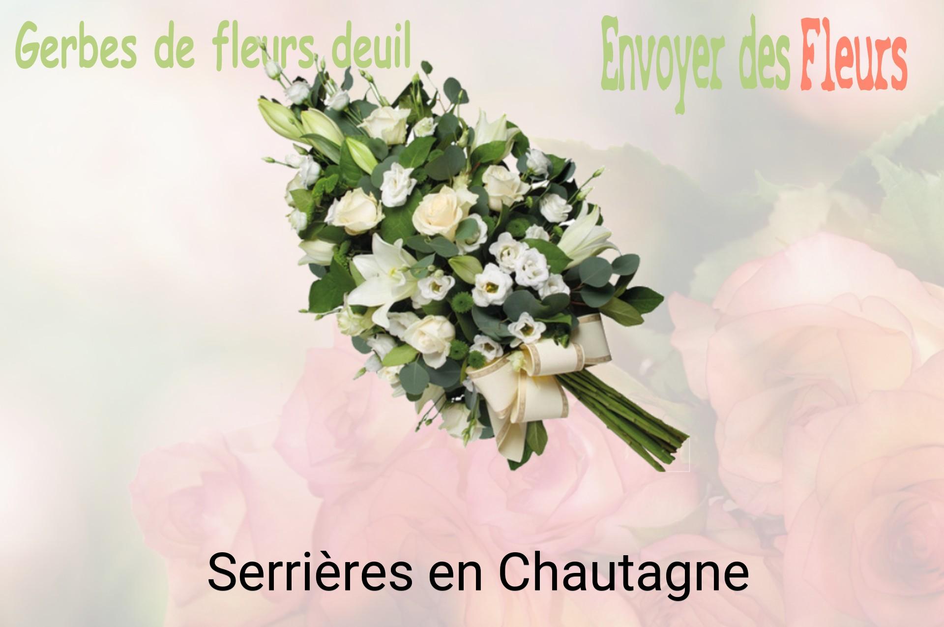 Gerbe de fleurs de deuil livrée à Serrières-en-Chautagne